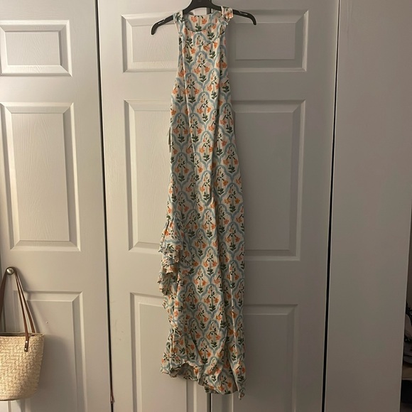 NWT AGUA BY AGUA BENDITA Gerbera printed linen maxi dress, large - Picture 6 of 10